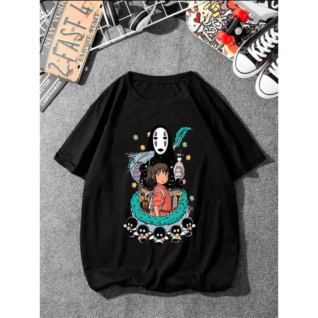 Camiseta básica Menina/Dragão Anime 100% Algodão Unissex  - Envio Rápido