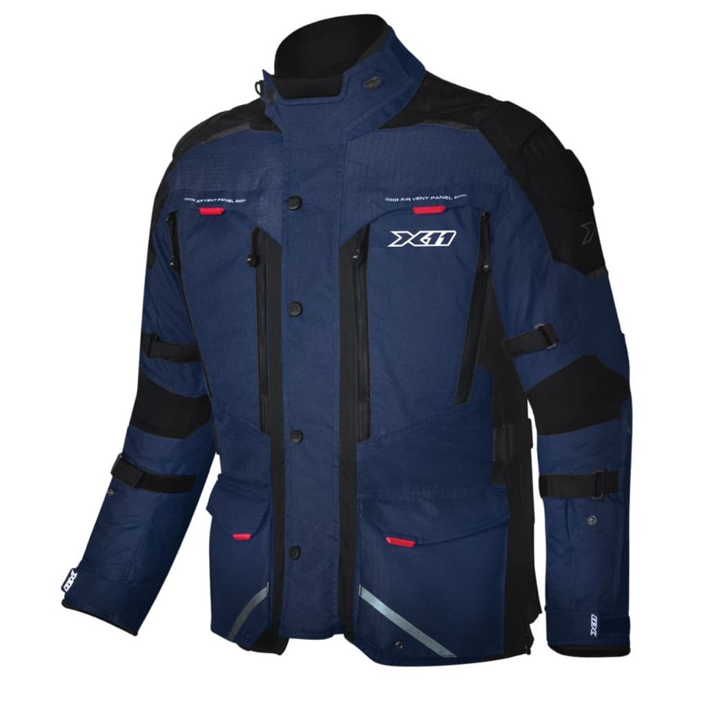 JAQUETA MOTO MOTOCICLISTA X11 TRAVEL 3 MASCULINA AZUL NAVY