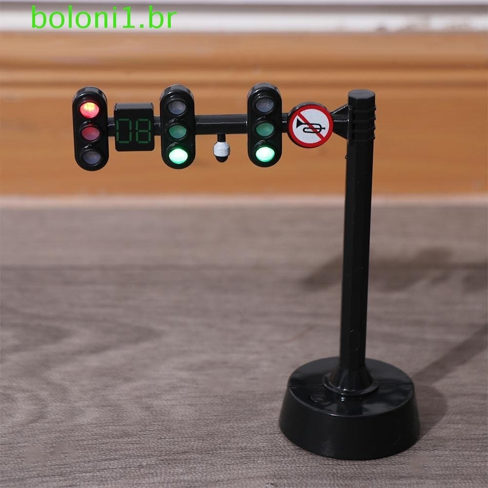 BOLONI Mini Brinquedos Modelo De Parada , Sinais De Luz De Brinquedo De Trânsito , Blocos De Construção De Semáforo ABS
