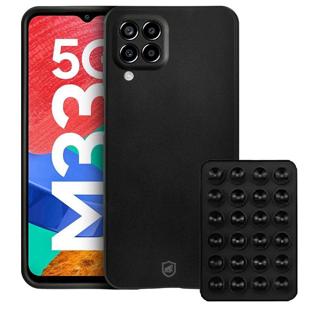 Capa case capinha Silicon Veloz para  Samsung Galaxy M33 + Ventosa Preta