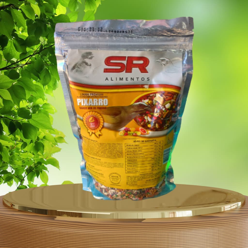 RAÇÃO PIXARRO MIX DE FRUTAS COMPLETO TORNEIO – LINHA PREMIUM SR ALIMENTOS – 500G