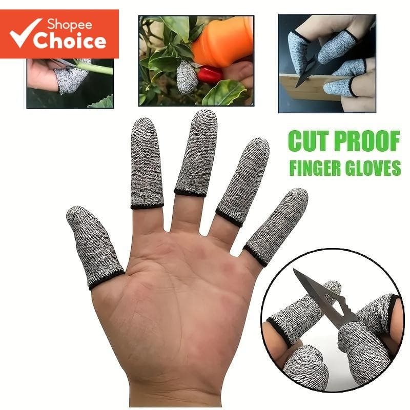Um Conjunto De Luvas Protetoras Para Dedos , Resistentes Ao Desgaste , 2/10 Peças , Anti-Corte Jardinagem , Linha De Has