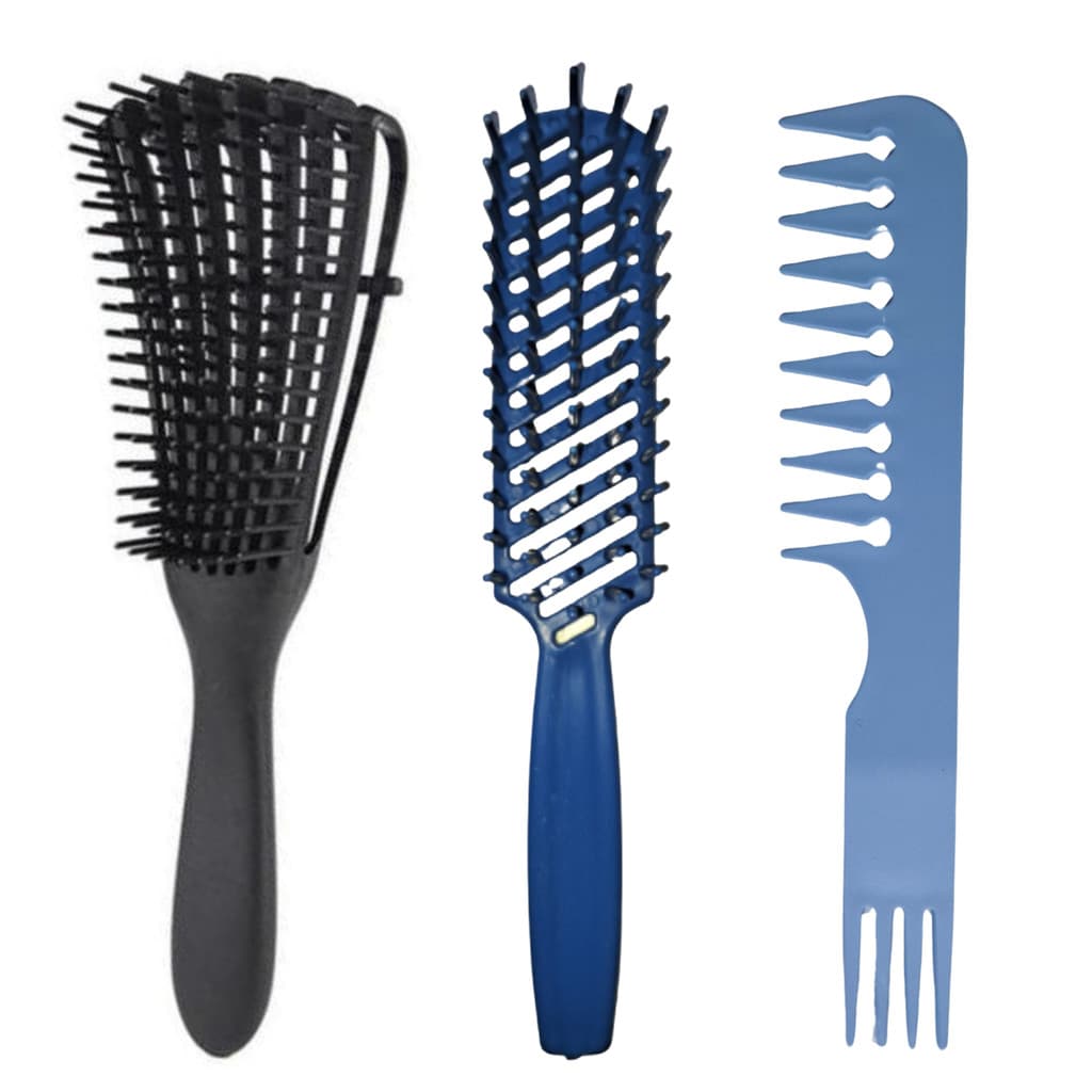 KIT ESCOVA POLVO PENTES JACARE NOEMI DESEMBARAÇAR CABELO