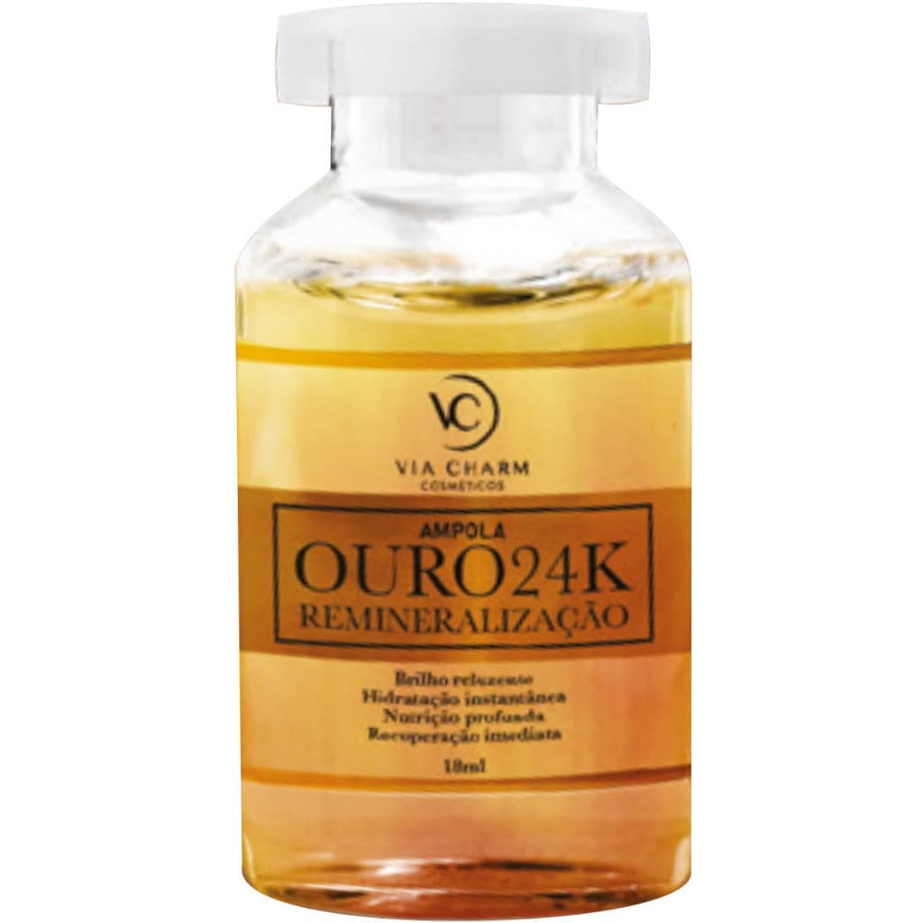 AMPOLA OURO 24K REMINERALIZANTE VC COSMÉTICOS BRILHO