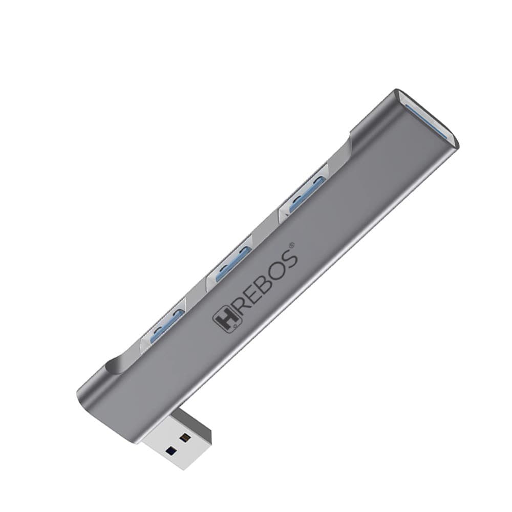 Adaptador Hrebos HUB AD203 LateralLink 4 Portas Conector Micro USB V8 Para PC E Laptop Receptor