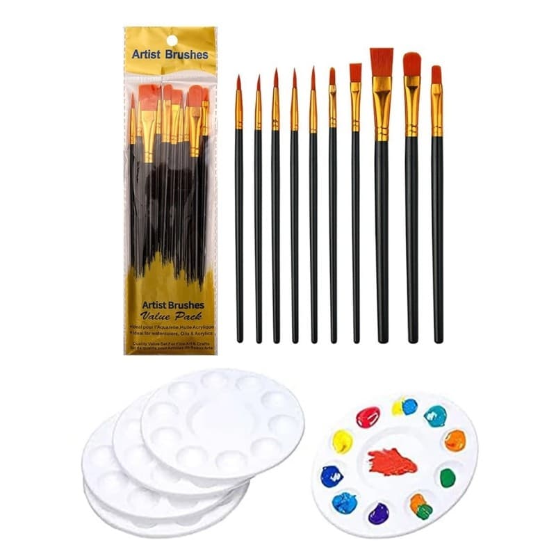 Conjunto De Pincéis Aquarela WRC , 10 Peças , Nylon , Cabelo , Pintura , Ferramenta De Arte , Desenho E Materiais Para P