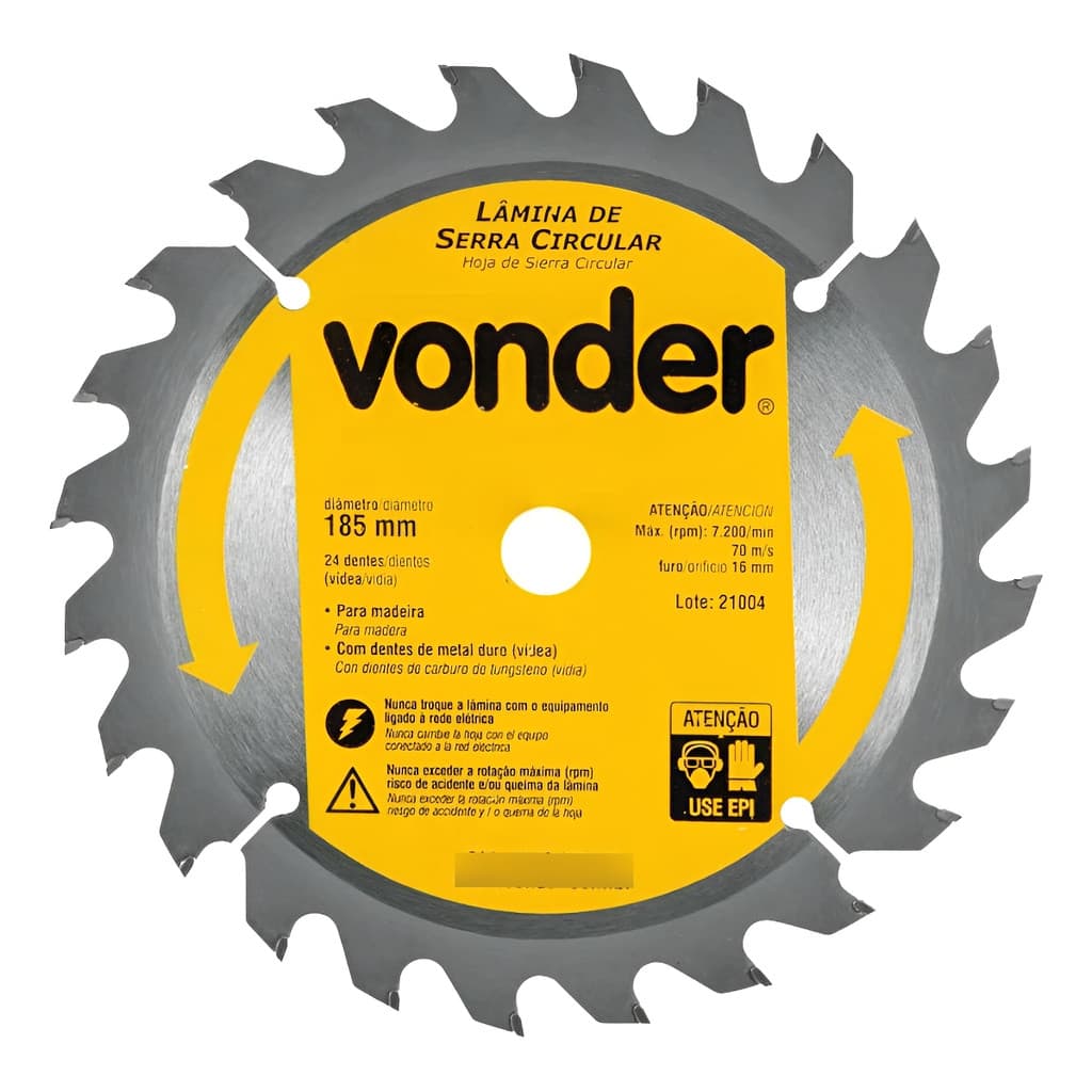 Lâmina Serra Circular Widea 7.1/4 24d Madeira Vonder