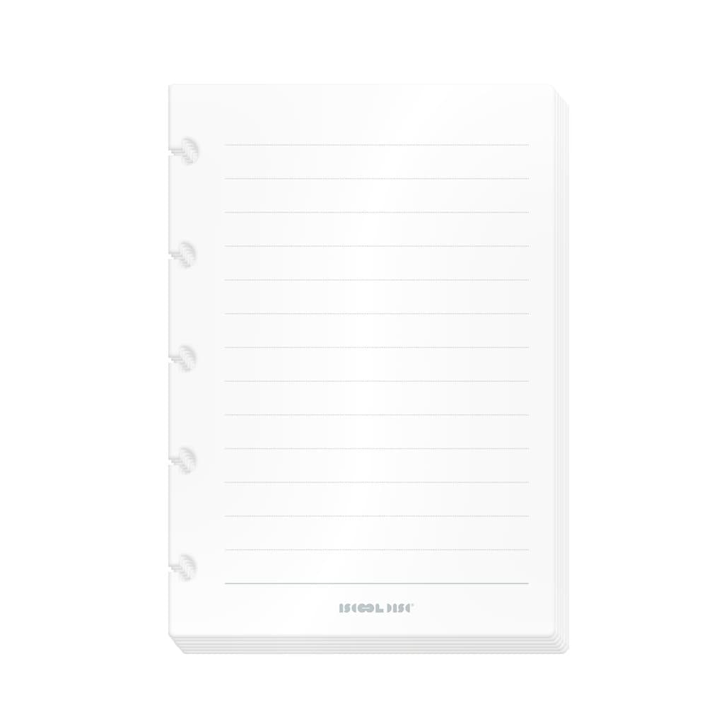 Refil Caderno De Disco Mini Iscool Inteligente Pautado 9,5x13,5 cm 90g 100 Folhas