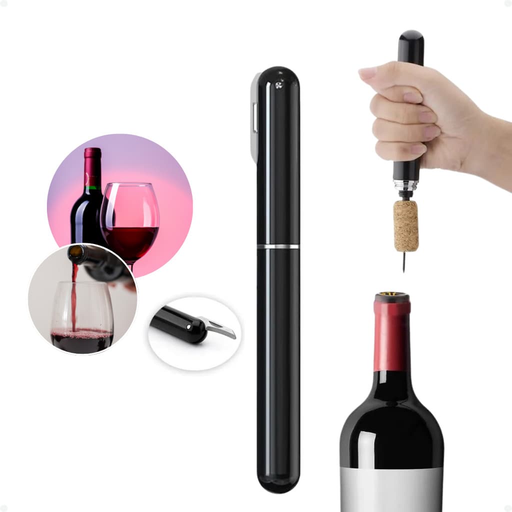 Saca Rolhas De Pressão Pneumatico Agulha Abridor Vinho