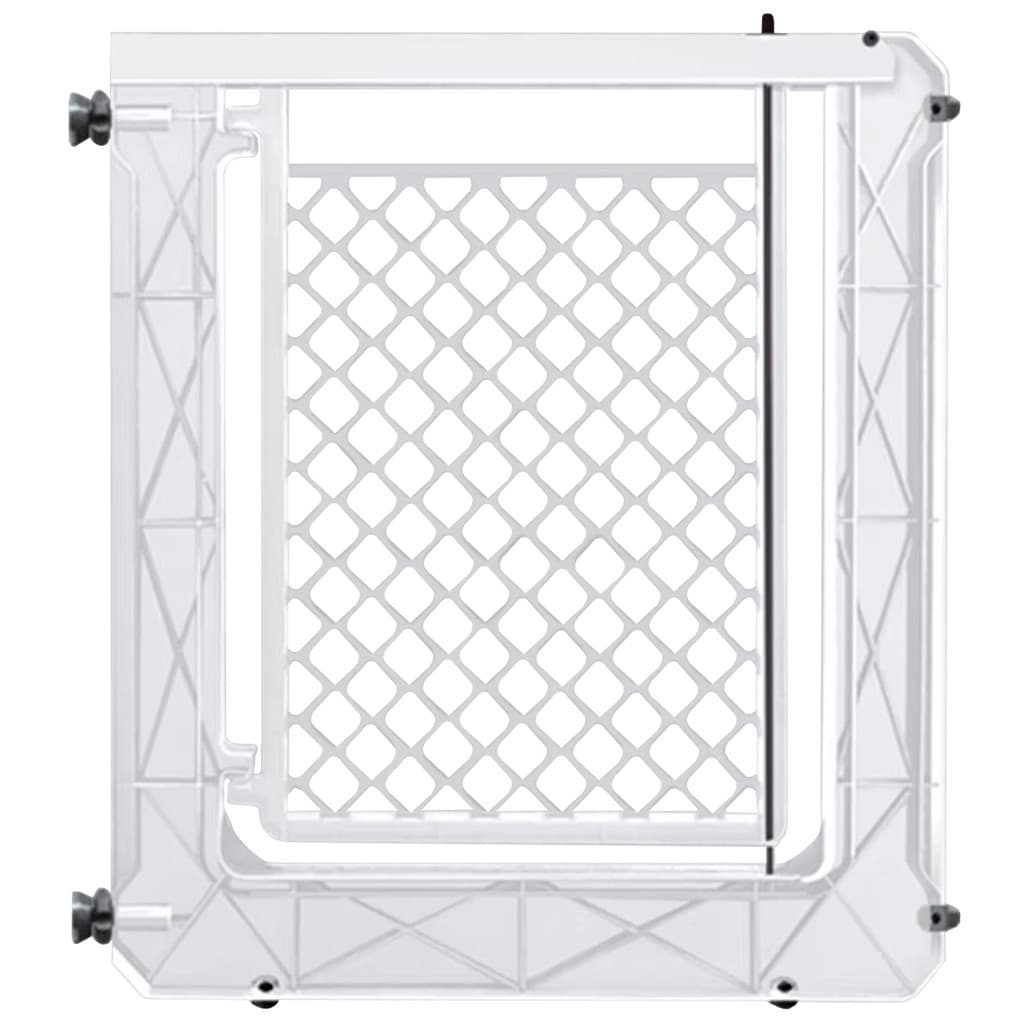 Grade Portinha Portão Porta Cachorro Cães Plástico Branco Trava Único 80x64cm Furacão Pet