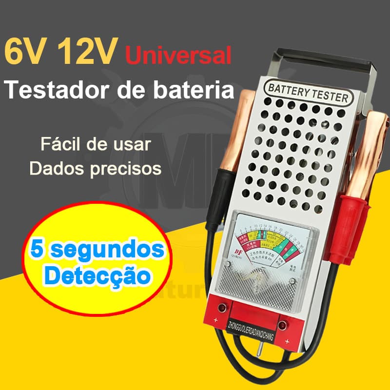 Medidor Teste De Bateria E Alternador,6V a 12V e Funcionamento do Alternador,Para Carros E Motos