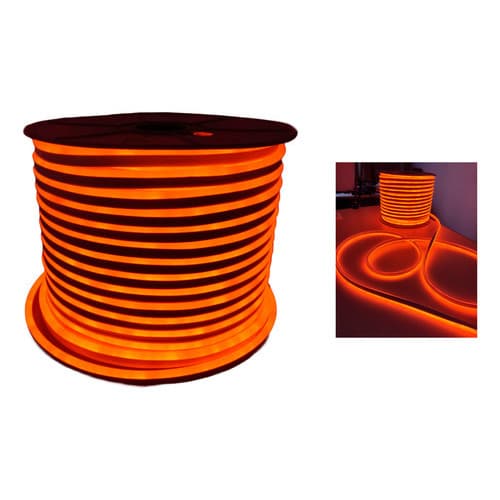 Mangueira Led Neon Laranja 1m 8mmx16mm 2835 Ip65 110/220v Laranja 127V