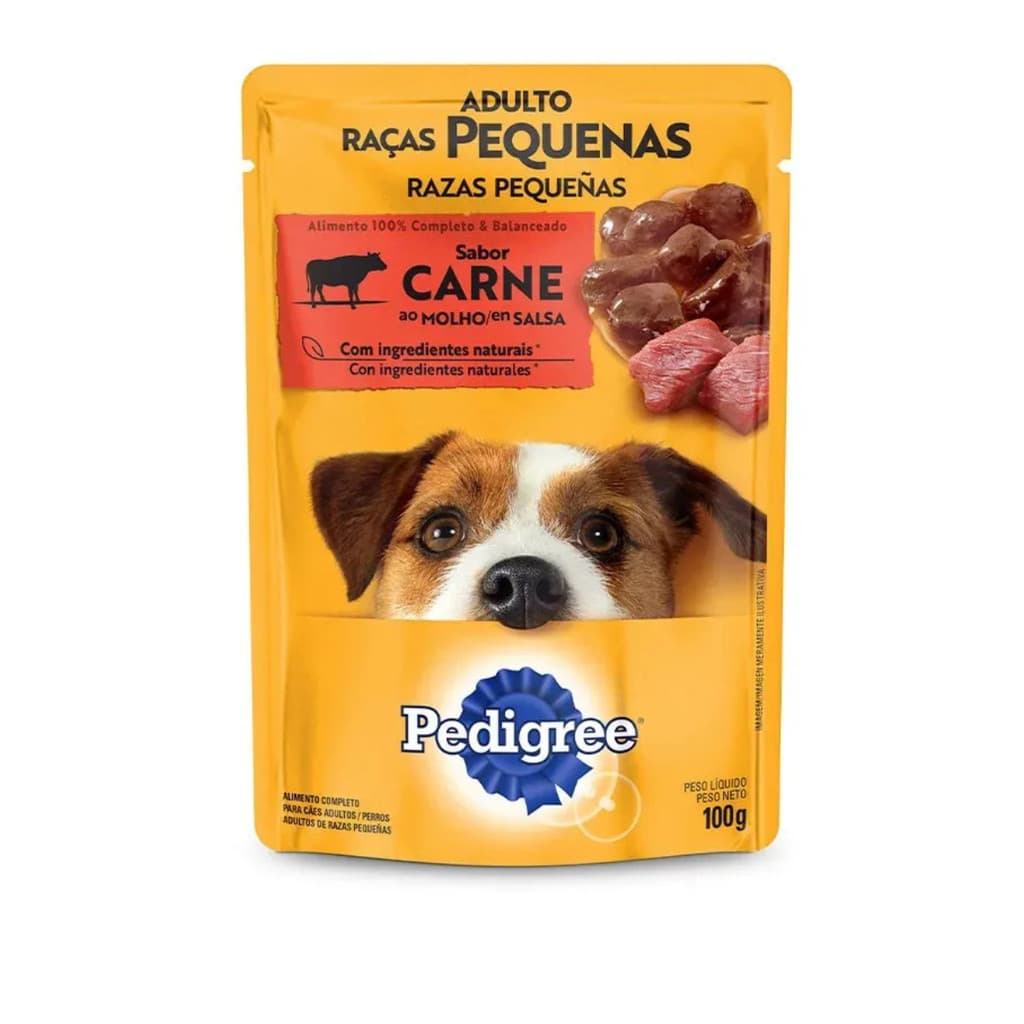 SACHE PEDIGREE AD CARNE RAÇAS PEQUENAS 100G
