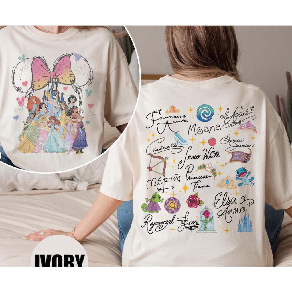 Camiseta Unissex Oversized Plus Size Feminina Masculina , Estilo Vintage  Duas Faces de Princesas Disney
