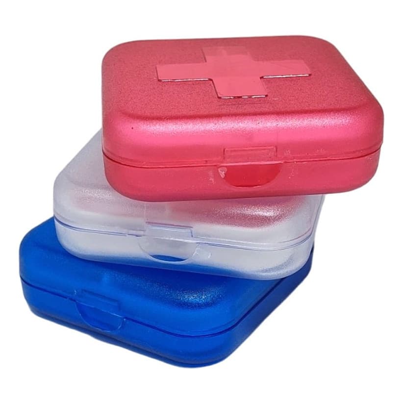 Porta Comprimidos Kit 3 Portas Comprimidos Caixa Bolso Diário Organizador