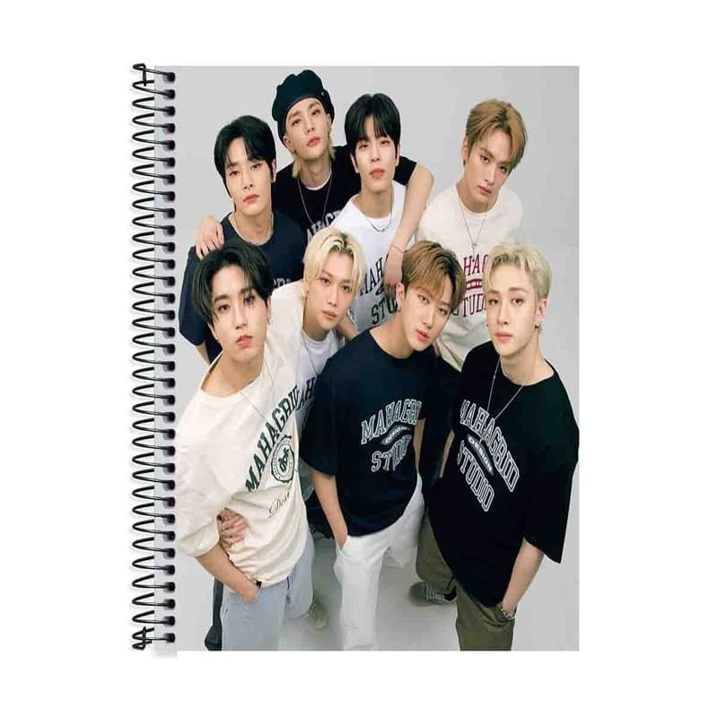 Caderno Stray Kids 160 Fls 10 Matérias 160x275mm Capa Dura