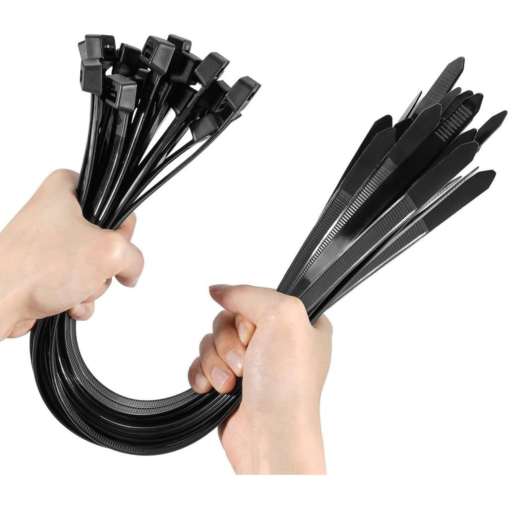 Abraçadeira De Nylon Preta 7.6x400mm 10un Grossa e Longa