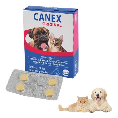 Vermífugo Canex Original 04 Comprimidos - Ceva