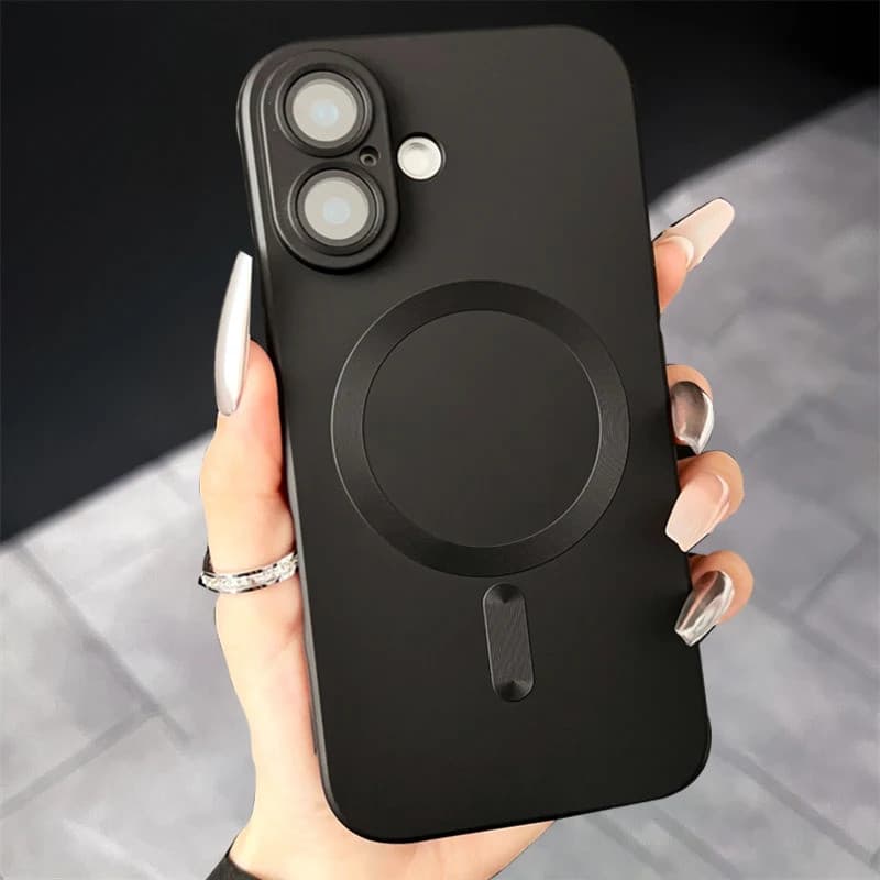 Capa Macia Fosca De Luxo Para iPhone 16 15 14 13 12 11 Pro Max 15 Plus Carregamento Sem Fio Magnética De Silicone