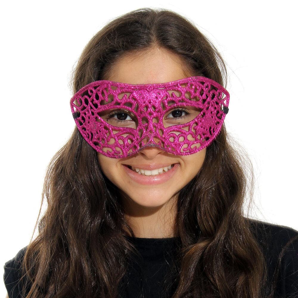 Máscaras Detalhadas Com Glitter Acessórios Para Fantasia