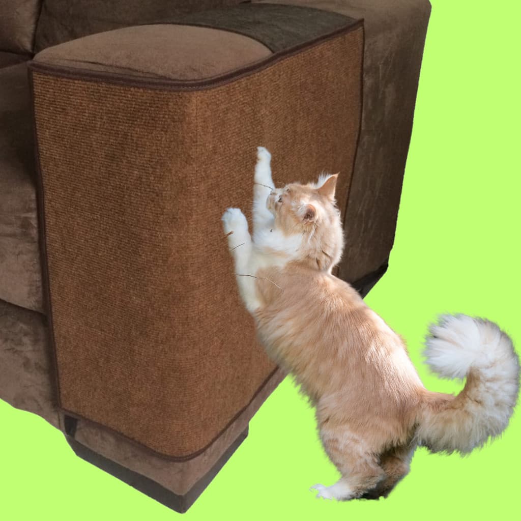 Protetor de Sofá com Arranhador para Gatos – Par 60x100 cm, Flexível e Resistente-Karppovet