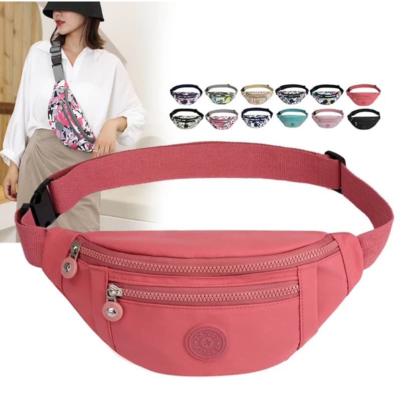 Bolsa Pochete Feminina Estilosa Esportiva Porta Celular Impermeável Para Ombro Peito e Cintura