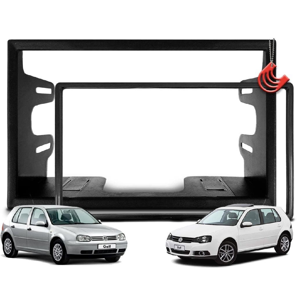 Moldura Tela Central 2din Multimidia Dvd Mp5 Tv Chines Japones 6.1 6.2 6.8 e 7 polegadas Golf 99/13