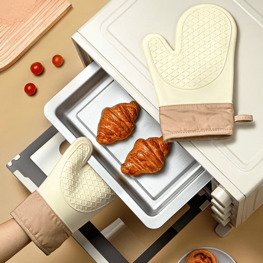 Luva Térmica Para Forno Par De Luvas Termicas Cozinha Pegador Térmico Protetora Silicone Churrasco