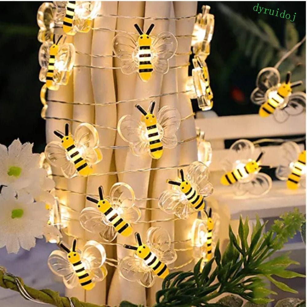 DYRUIDOJ1 Luzes De Corda LED Em Forma De Abelha , Lâmpada De Atmosfera Flexível De Animal Fofo , Luz Portátil 2/De Fada