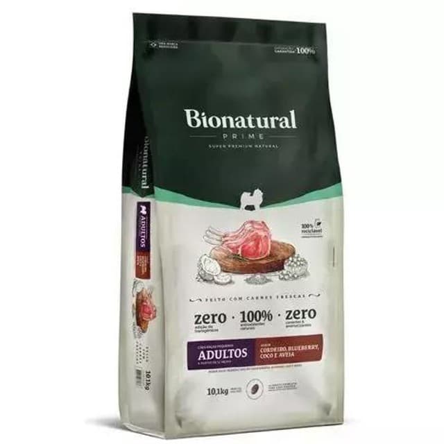 RACAO BIONATURAL CAES RP AD CORDEIRO 10,1KG