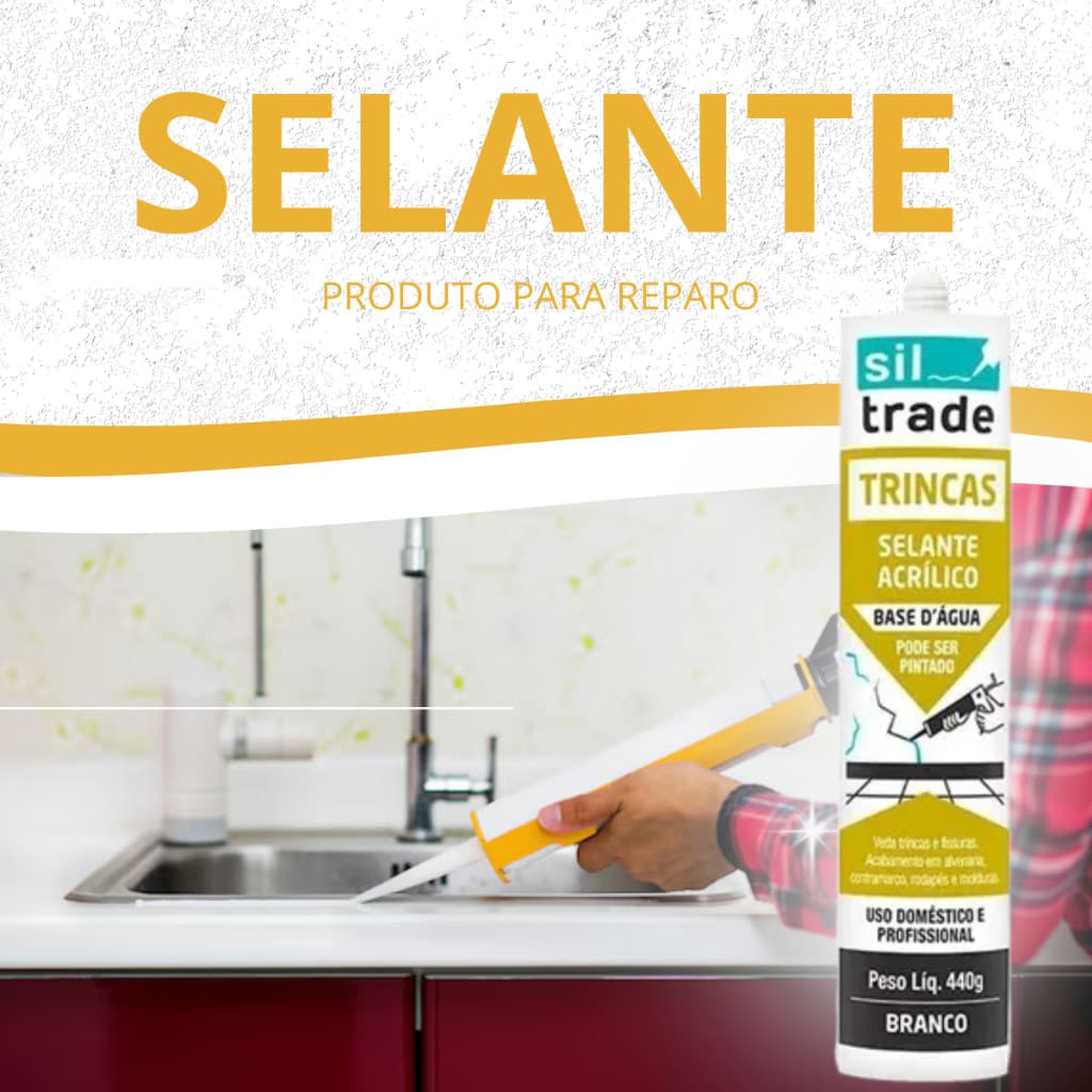 Selante Sil Trade Trincas Acrílico 420g Branco
