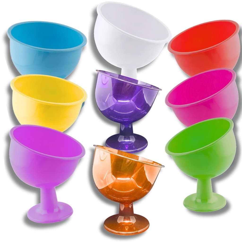 Taça Inclinada Media Acrílica Para Doces Colorida Doceira
