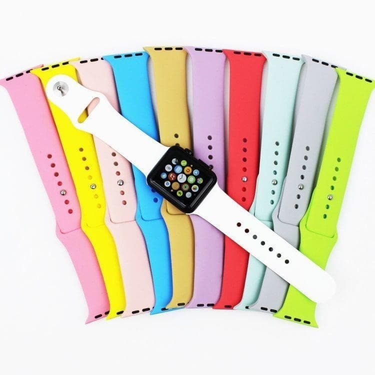 Pulseira de Silicone para Smartwatch Relogio Inteligente 38/40/41/42/44/45/46/49mm