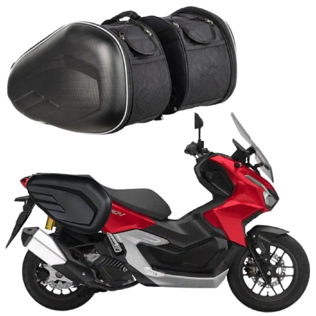 Alforges Bolsa Para Motos Bau Bag Bauleto Lateral Moto Entrega Motoboy 58L Bau Honda ADV 150 160
