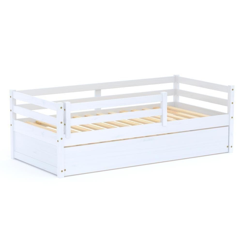 Bicama Infantil Slim Grade Proteção Madeira Branco