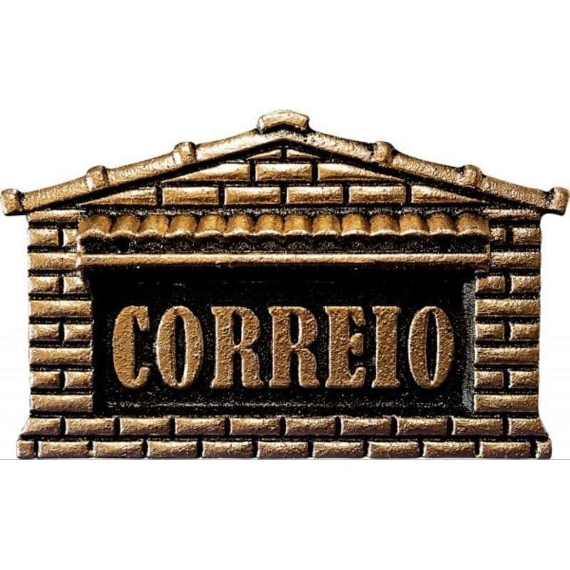 Caixa de correio N° 02B colonial embutir alumínio fundido para cartas