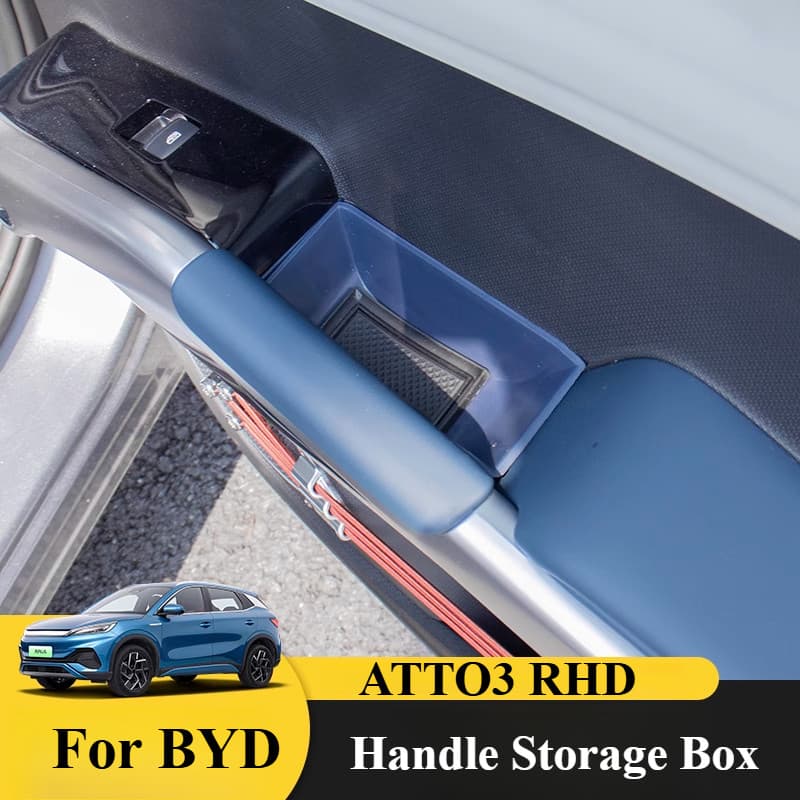 RHD Para BYD ATTO3 Versão Da Porta Do Leme Direito Maçaneta Interna Caixa De Armazenamento Acessórios Modificação