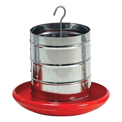 Kit 2 Un Comedouro Tubular Galvanizado. Galinha Frangos 5kg
