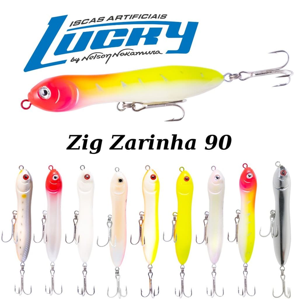 Isca Artificial Zig Zarinha 90 Nakamura Superficie Tucunaré Traíra