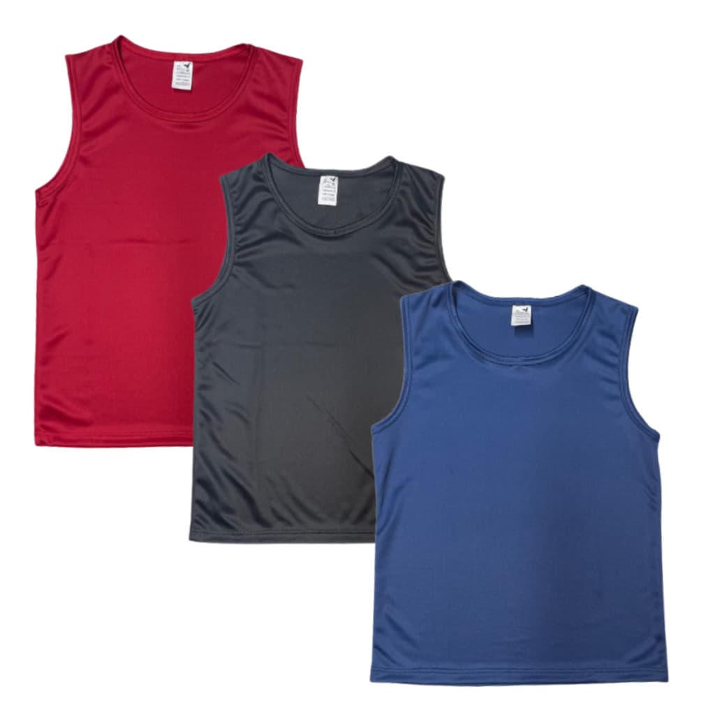 Kit 3 Regata Infantil Dry Fit Camiseta Unissex Menino Menina
