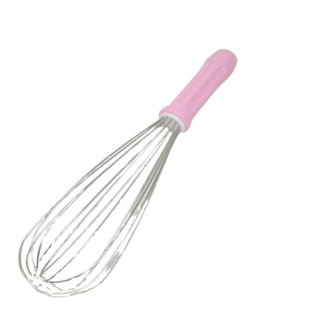 Batedor de Ovos (Fuet) de Aço Inox Rosa 25x7cm  Solrac (01 unidade)