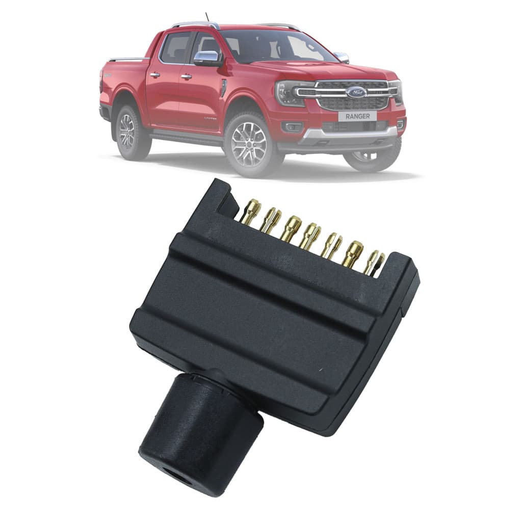 Tomada Macho 7 Polos para Engate Reboque Carretinha Ford Ranger 2024 a 2026 Reboque de Carro Bratus
