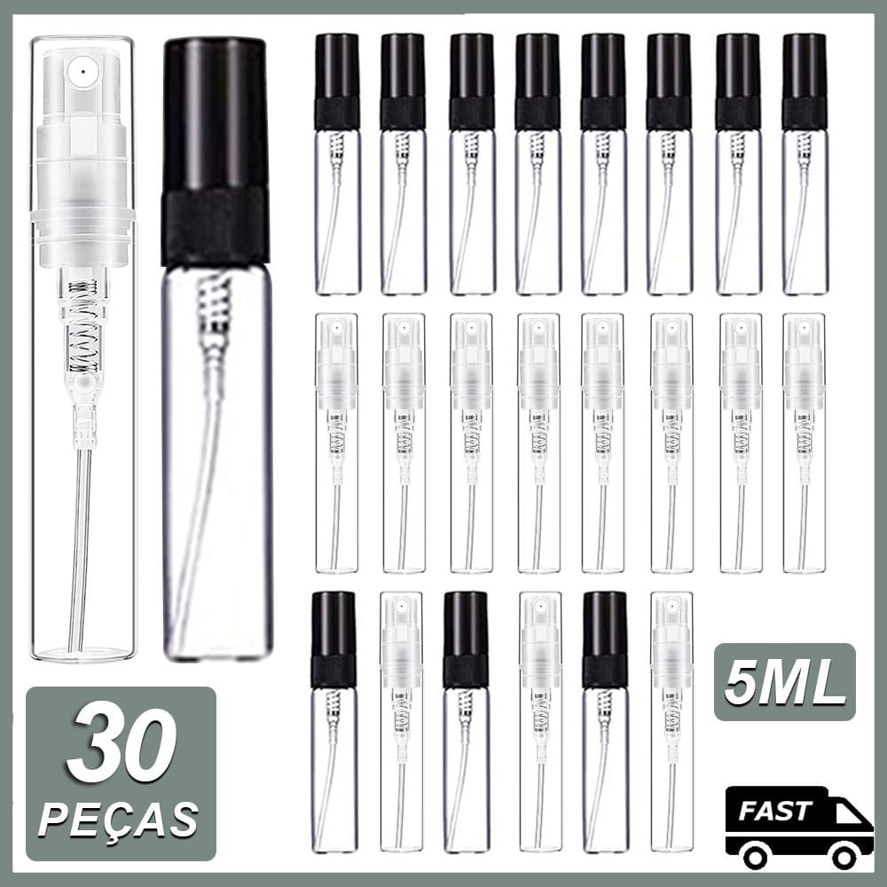 30 pçs  5Ml Névoa Frasco De Spray De Viagem Perfume Recarregáveis Frascos Vidro