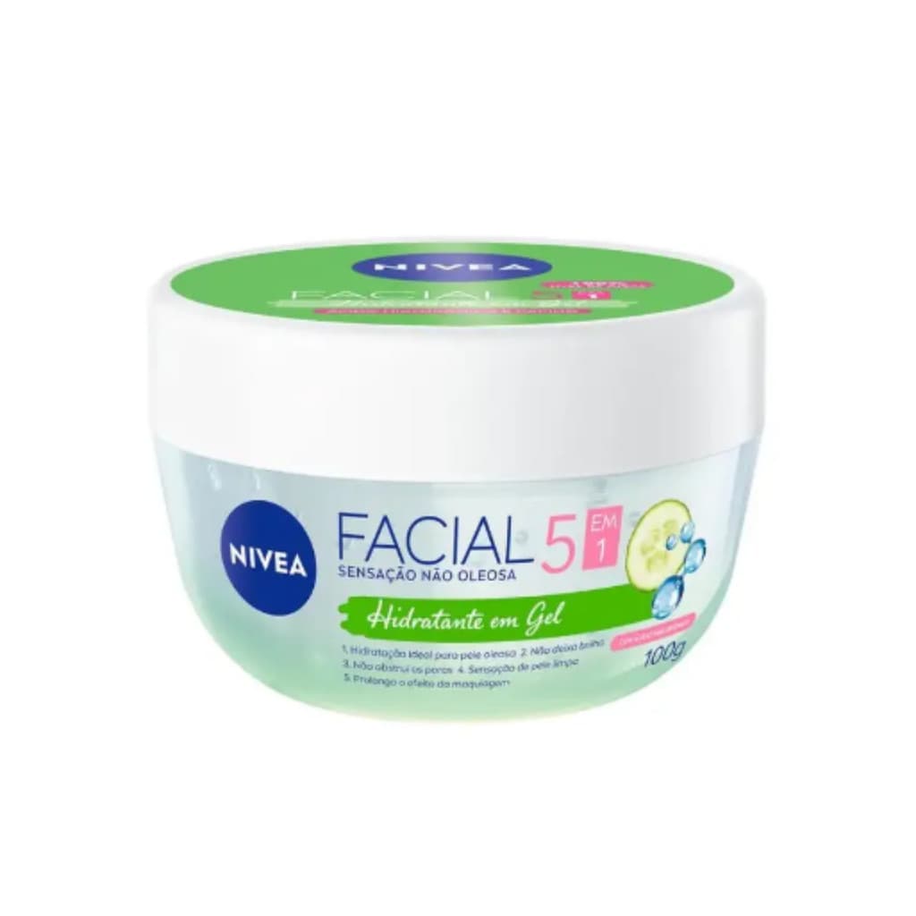 Hidratante Em Gel Facial Nivea Com Pepino e Ácido Hialurônico 100G