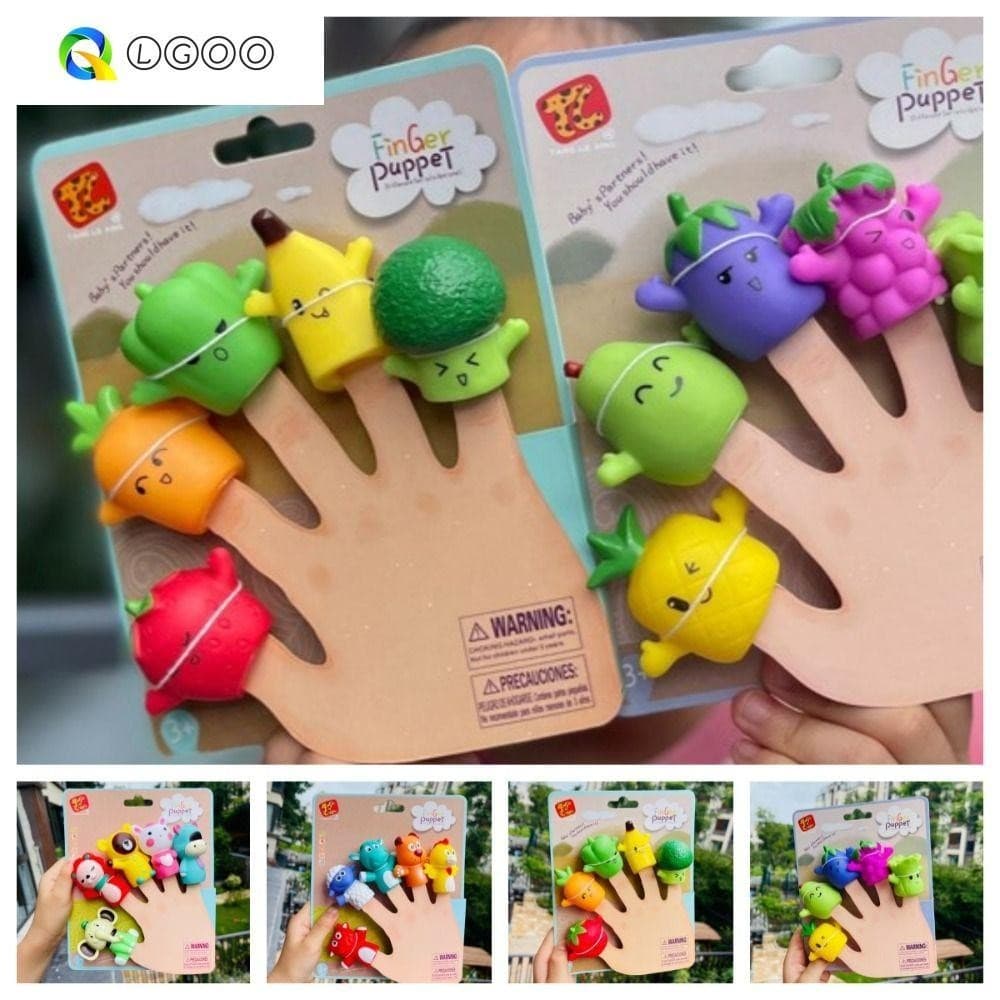 LGOO 5pcs Conjunto De Brinquedos De Fantoche De Dedo De Boneca , Brinquedo Educacional Colorido Mini Mão Animal , Narran