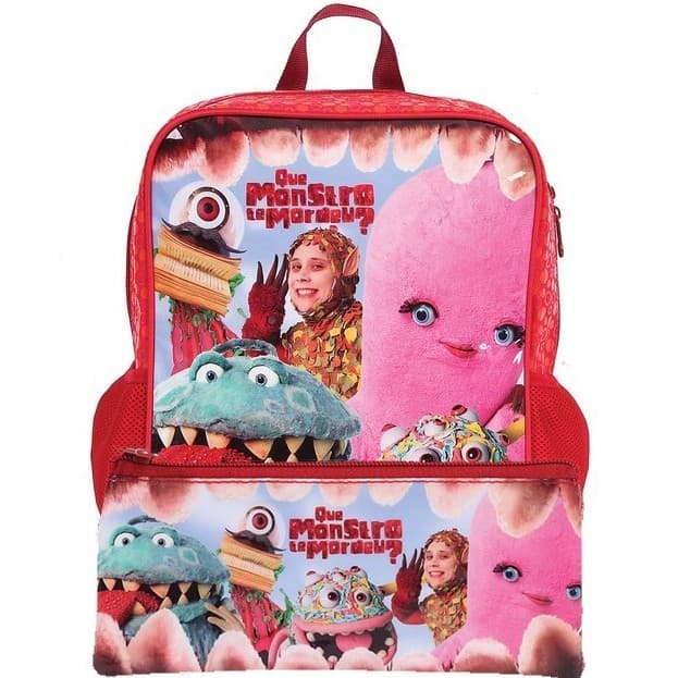 Kit Mochila e Estojo Escolar Que Monstro Te Mordeu
