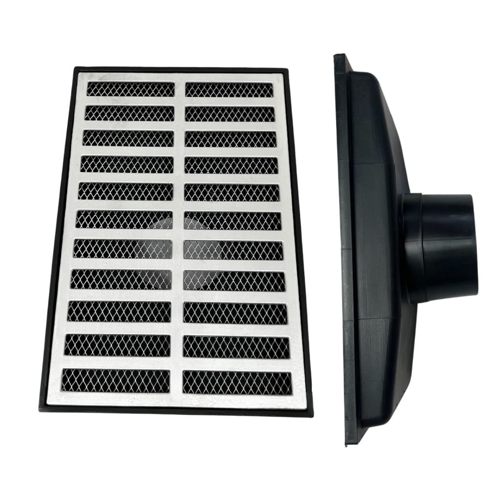 Ralo 20x30 Alumínio Anti Insetos Coletor Saída Baixa 100mm - 4 polegadas