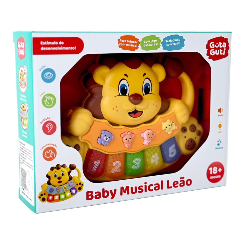 Brinquedo Pianinho Musical Bebês Infantil com Som e Luzes