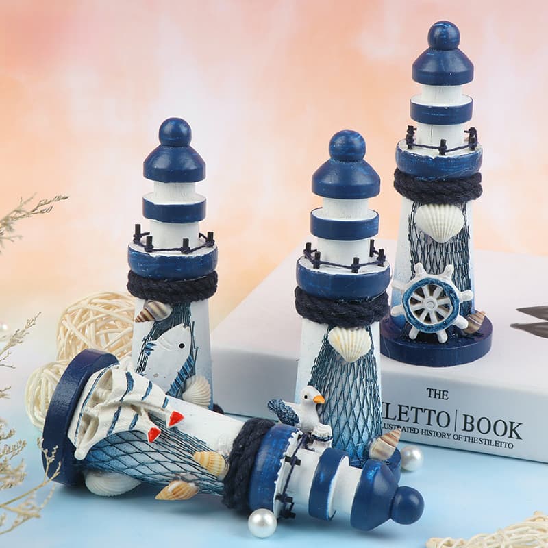 Farol de vela idealista estrela do mar torre à beira-mar decoração agradável