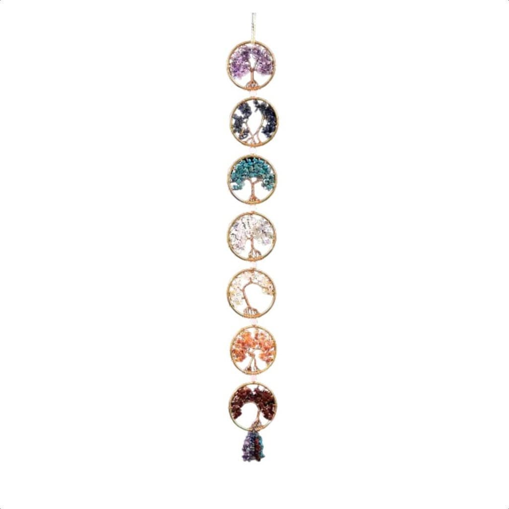 Filtro dos sonhos Mobile Árvore da vida 7 Chakras Fengshui